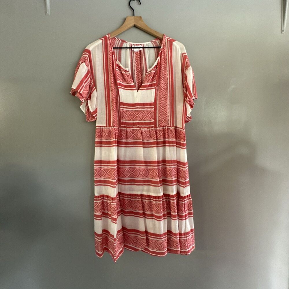 VELVET By GRAHAM & SPENCER Mini Dress Size Large Floral Button Up Light Beachy